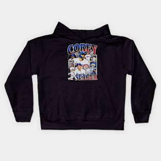 Corey Seager Vintage Bootleg Kids Hoodie